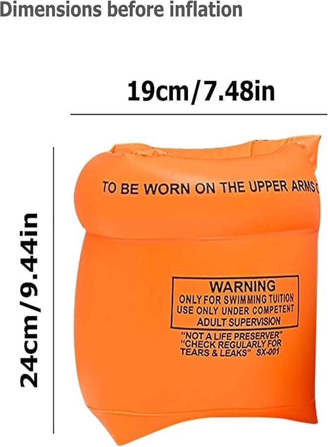 TONSYL 2 Pairs Childs Inflatable Swim Armbands Float Roll up Sleeves Ages 2-12 Years Toddler Junior Arm Float Swimming Ring Water Floaties Kids Pool Water Sports Learning Swim Training Aids - Image 3